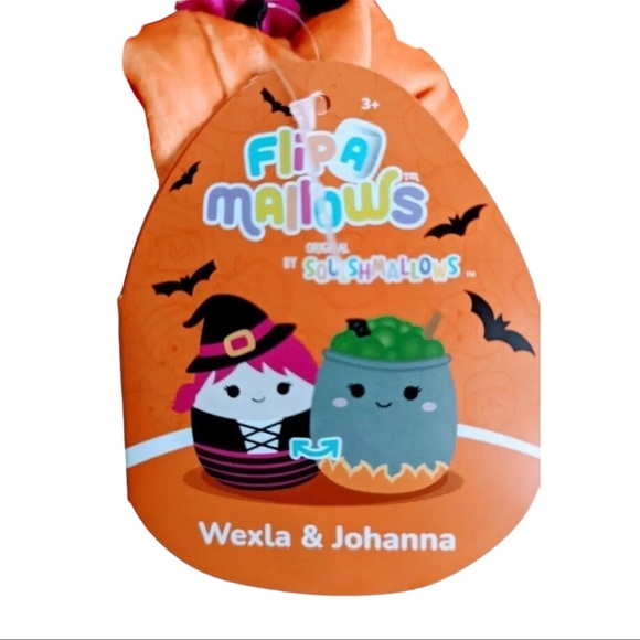 Squishmallows Halloween Wexla Witch, Johanna Cauldron Flip-A-Mallow Plush. NEW - Picture 4 of 7